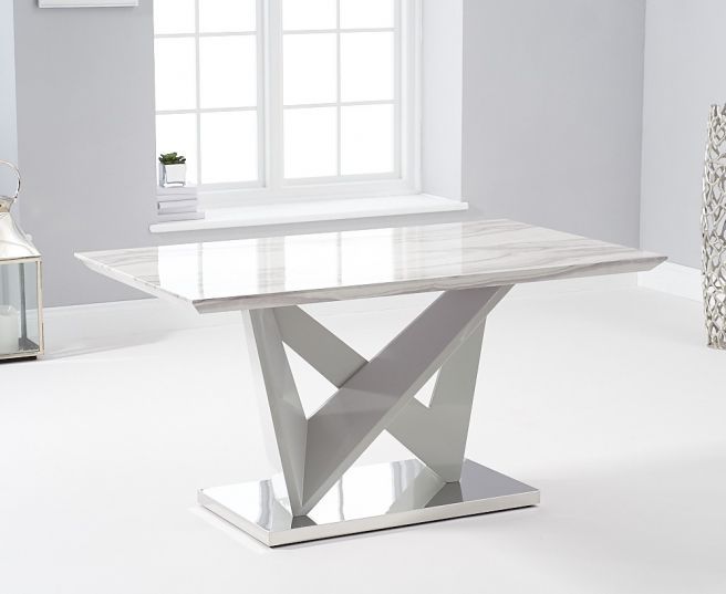 Rosario 150Cm High Gloss Light Grey Dining Table – Norwich In Most Up To Date Glossy Gray Dining Tables (View 8 of 15)