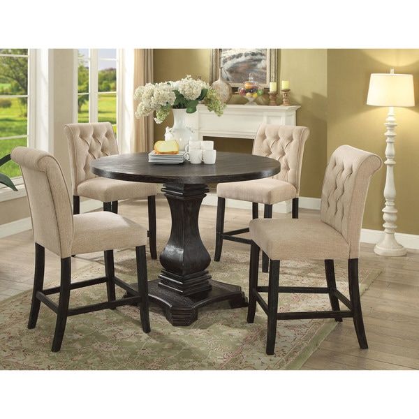 Shop Furniture Of America Reagan Transitional Antique Pertaining To Newest Vintage Brown 48 Inch Round Dining Tables (View 2 of 15)