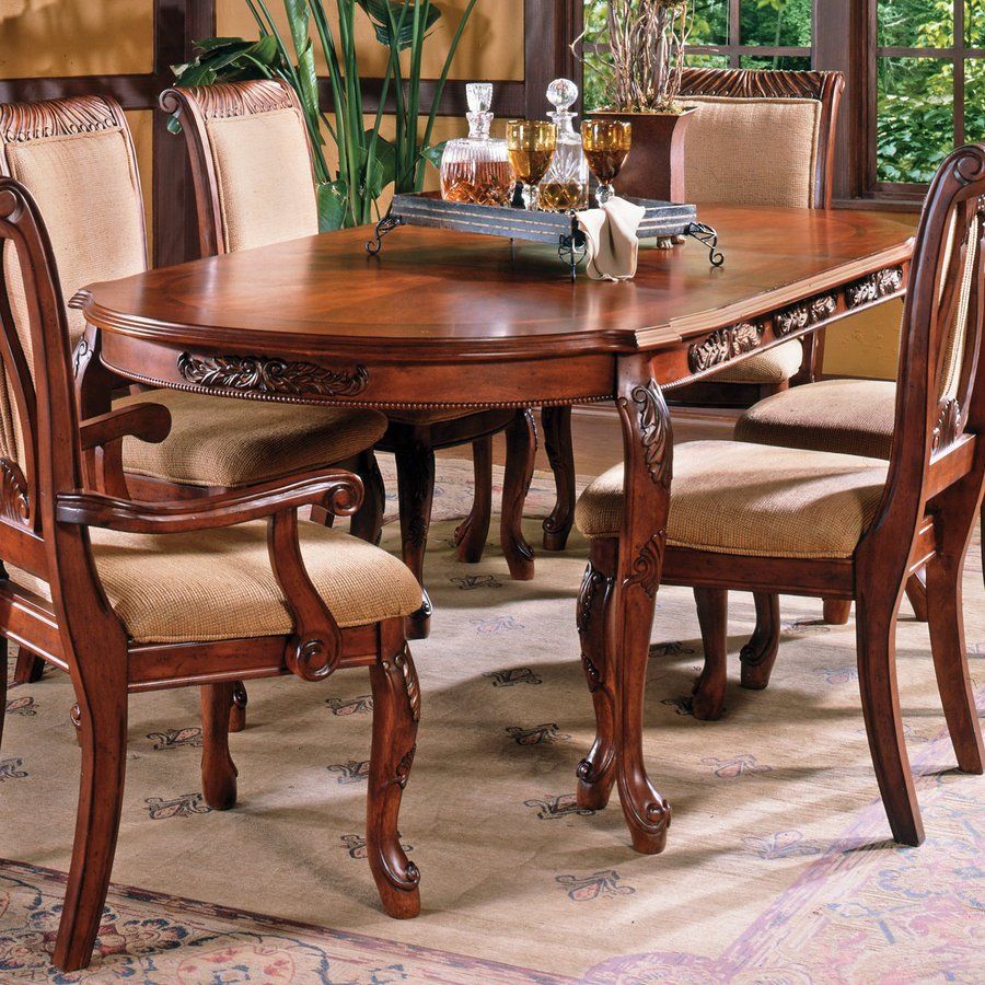 Shop Steve Silver Company Harmony Burnished Medium Cherry Within 2017 Silver Dining Tables (View 9 of 15)