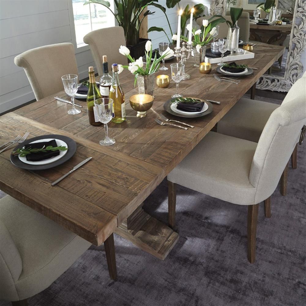 Sophia Rustic Lodge Rectangular Brown Distressed Pine Within Most Recently Released Brown Dining Tables (View 14 of 15)