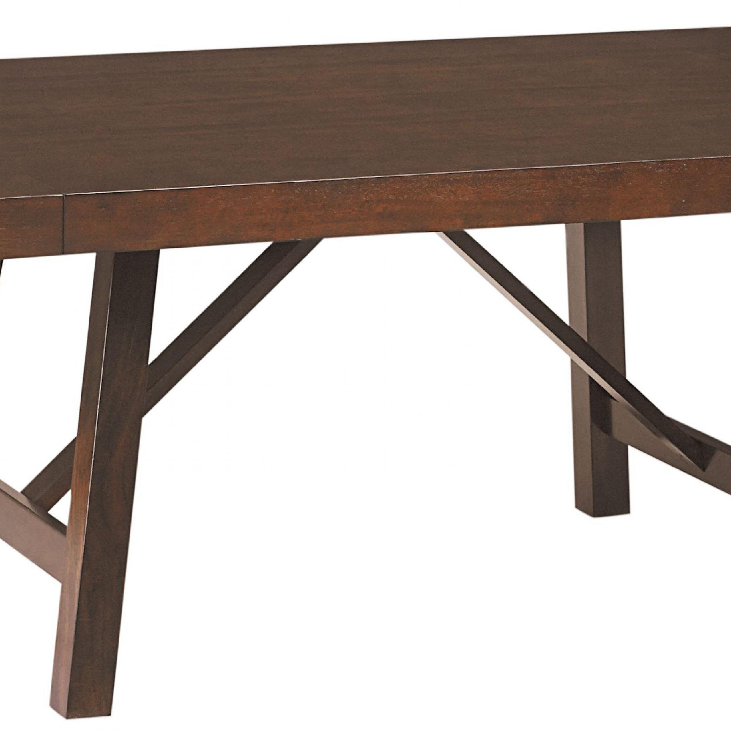 Standard Furniture Omaha Brown Trestle Dining Room Table Throughout 2018 Brown Dining Tables With Removable Leaves (View 4 of 15)