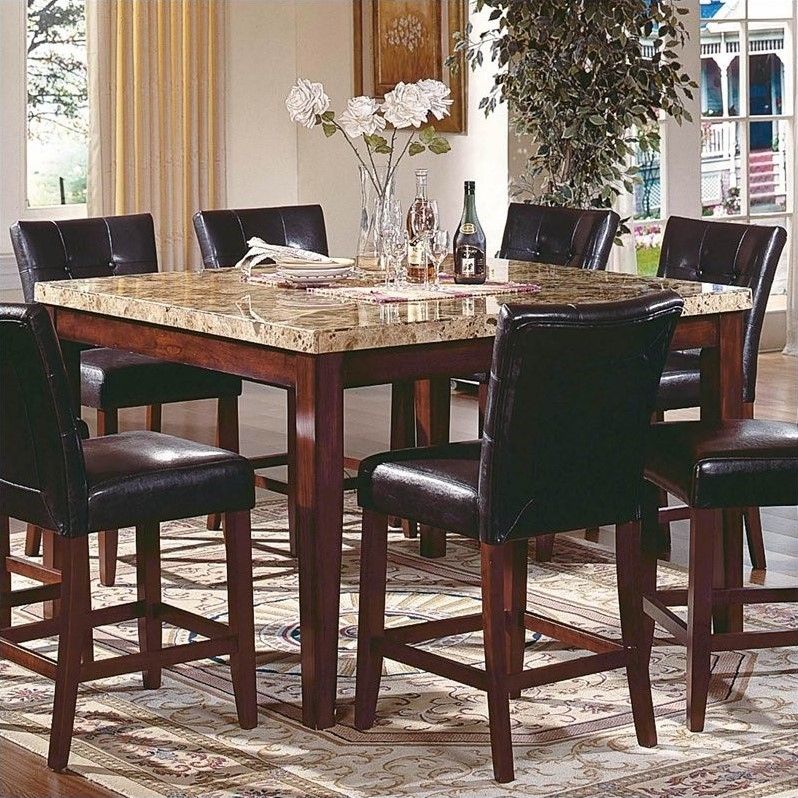Steve Silver Company Montibello Counter Height Marble With Current Silver Dining Tables (View 7 of 15)