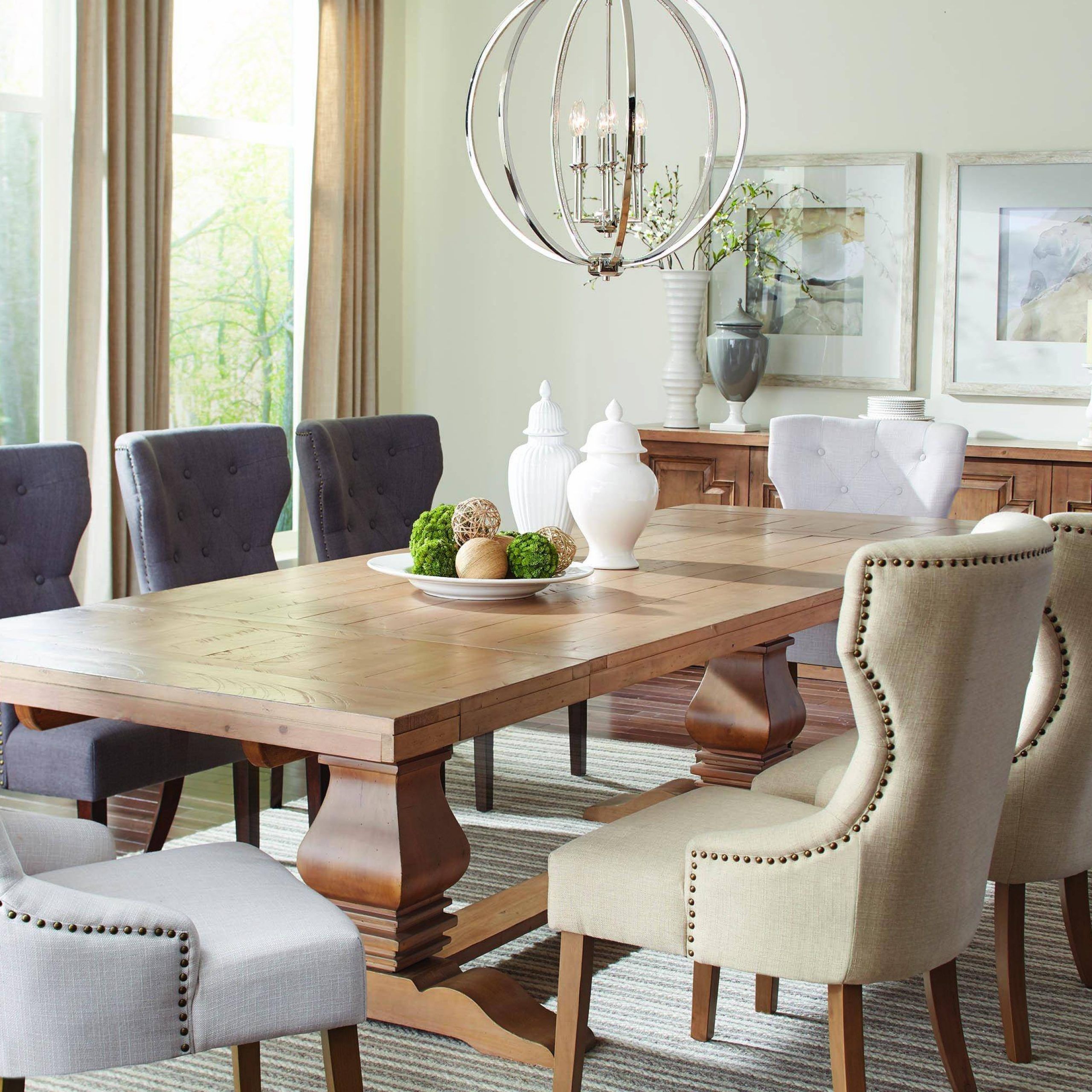 Transitional Gray Wood Dining Table Florencecoaster For Latest Gray Dining Tables (View 4 of 15)