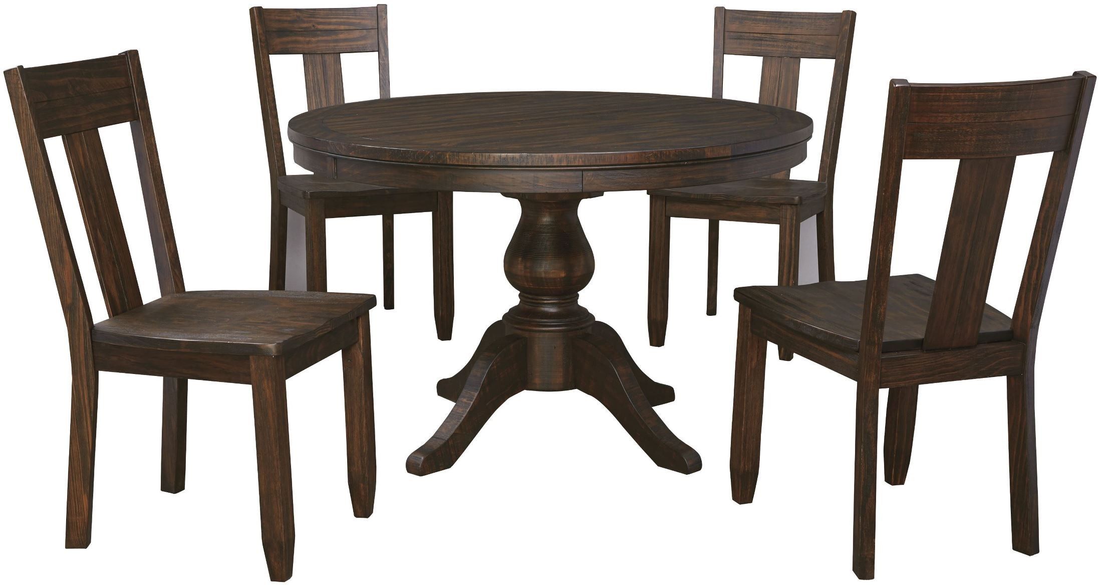 Trudell Dark Brown Round Extendable Pedestal Dining Room In Most Recent Dark Brown Round Dining Tables (View 7 of 15)