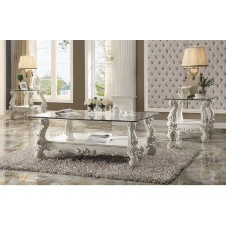 10 Beautiful Glass Table Sets For Living Room That You Intended For Antique White Black Coffee Tables (View 15 of 15)