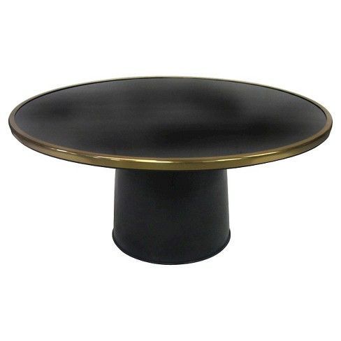 $125 Round Coffee Table – Black & Gold – Nate Berkus With Regard To Antique Brass Aluminum Round Coffee Tables (View 3 of 15)