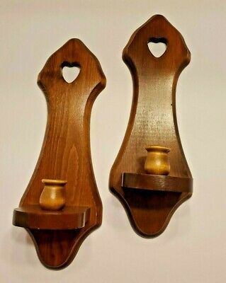 2 Vintage Homco Home Interiors Wall Decor Sconces Wooden For Retro Wood Wall Art (View 11 of 15)