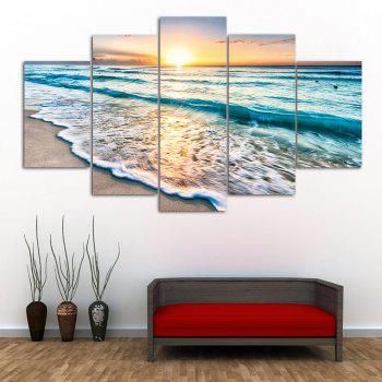 [25% Off] 2021 Wall Art Sunset Beach Print Split Canvas Intended For Sunset Wall Art (View 11 of 15)