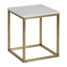 36 Inches High Side And End Tables | Houzz Regarding Cream And Gold Coffee Tables (View 8 of 15)