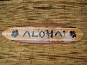 3Ft Decorative Hawaiian Aloha Surfboard Wall Arttiki Soul In Hawaii Wall Art (View 5 of 15)