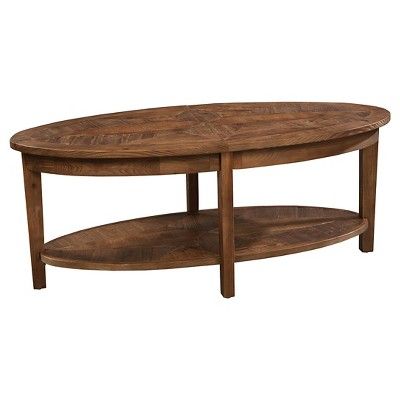 48" Revive Reclaimed Oval Coffee Table Natural – Alaterre With Regard To Natural Wood Coffee Tables (View 3 of 15)