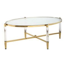50 Most Popular Clear Acrylic Coffee Tables For 2020 | Houzz Within Clear Glass Top Cocktail Tables (View 6 of 15)