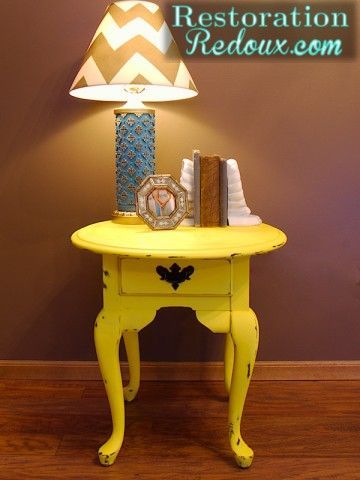 59 Yellow Things Ideas | Shabby Chic, Yellow, Redo Furniture Within Yellow And Black Coffee Tables (View 5 of 15)