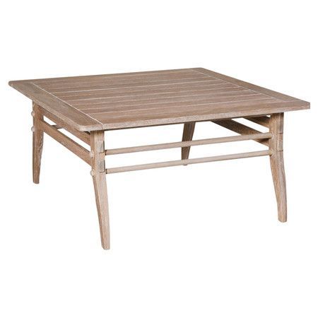 Acacia Wood Coffee Table With A Beadboard Inspired Top And With Square Weathered White Wood Coffee Tables (View 5 of 15)
