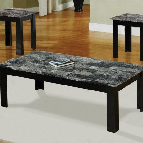 Admirable Coffee Table With Grey Marble Top And Wood Frame In Smoke Gray Wood Coffee Tables (View 1 of 15)