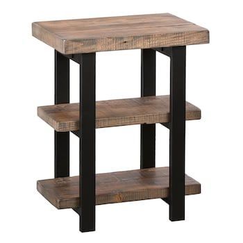 Alaterre Pomona Rustic 2 Shelf End Table | Rustic End Pertaining To 2 Shelf Coffee Tables (View 8 of 15)
