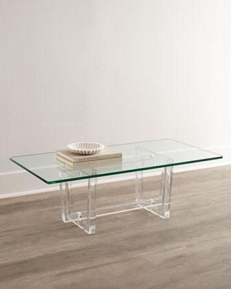Aldon Clear Acrylic Coffee Table | Acrylic Coffee Table Regarding Silver And Acrylic Coffee Tables (View 1 of 15)