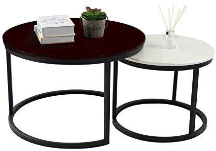 Amazon: Luxury Coffee Table For Home Set Of 2 Marble Regarding Marble Coffee Tables Set Of  (View 1 of 15)