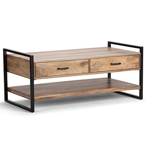 Amazon: Simpli Home Riverside Coffee Table In Mango In Natural Mango Wood Coffee Tables (View 5 of 15)