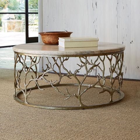 Ambella Home Collection – Branch Cocktail Table – 09116 With Regard To Antique Silver Metal Coffee Tables (View 11 of 15)