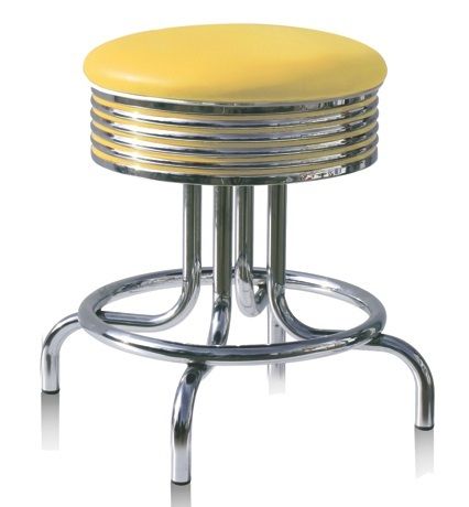 American 50S Style Under Table Stools | Bs28 48 Under Pertaining To Yellow And Black Coffee Tables (View 2 of 15)