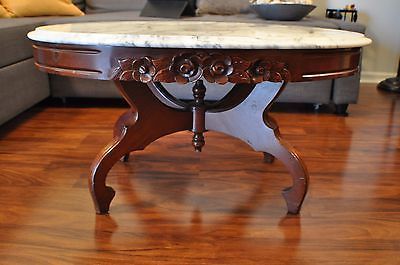 Antique Cherry Marble Top Coffee Table | Marble Top Coffee Throughout Heartwood Cherry Wood Coffee Tables (View 13 of 15)