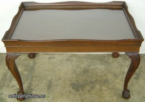 Antique Mahogany Ball Claw Coffee Table At Antique Within Antiqued Gold Leaf Coffee Tables (View 8 of 15)