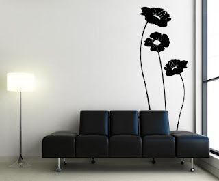 Art Wall Decor: Black Flower Wall Stickers Pertaining To Stripes Wall Art (View 15 of 15)