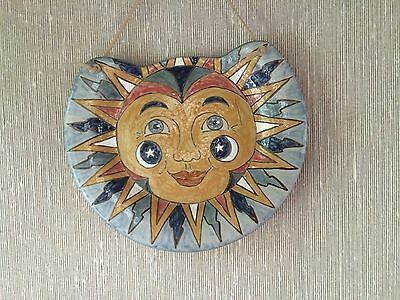Artist Hand Painted Sun, Moon, Celestial Wall Hanging Wall Within Lunar Wall Art (View 8 of 15)