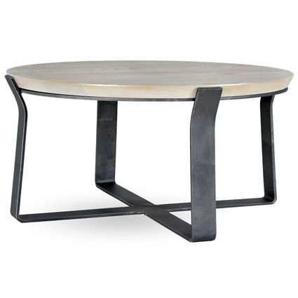 Beaufort 36 In Round Cocktail Table | Forged Iron Base Within Wrought Iron Cocktail Tables (View 11 of 15)