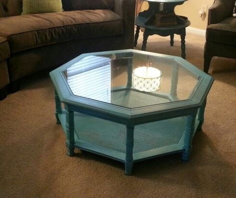 Before Cottage Octagon Coffee Table  I Have These Exact In Octagon Coffee Tables (View 13 of 15)