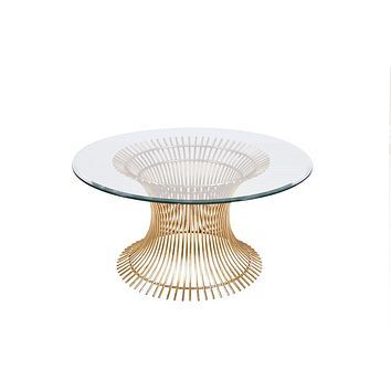Best Round Gold Coffee Table Products On Wanelo In Gold Coffee Tables (View 8 of 15)