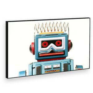 Bf2Ab121P Blue Red Robot Toy Kids Modern Abstract Framed Pertaining To Robot Wall Art (View 10 of 15)