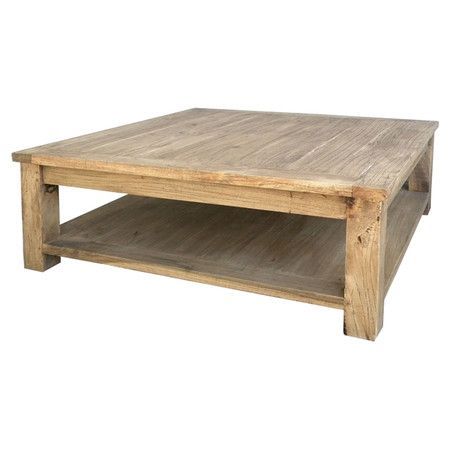 Birch Wood Coffee Table With A Bottom Shelf (View 14 of 15)