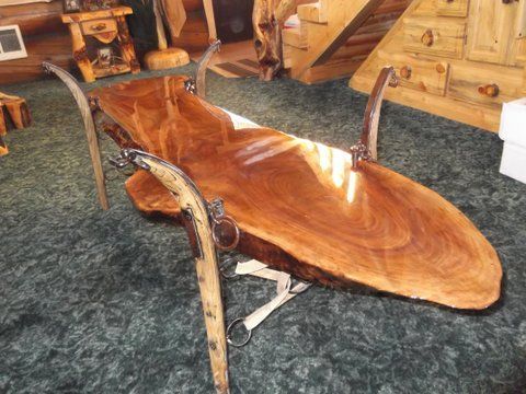 Black Walnut Coffee Table ~ Log Furniture | Log Furniture Regarding Walnut Coffee Tables (Photo 3 of 15)