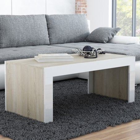 Bmf Tess Coffee Table Rectangular Shape Sonoma Oak Wood Throughout Wood Rectangular Coffee Tables (View 1 of 15)