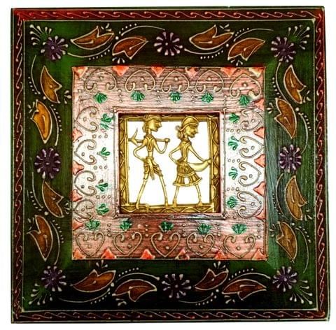Brass Wall Hanging 'Always Together': Dokra Craft Tribal Throughout Urban Tribal Wood Wall Art (View 6 of 15)