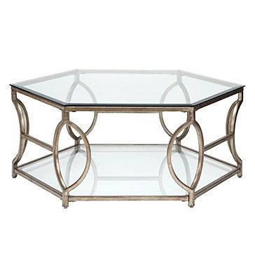 Brooke Hexagon Coffee Table | Z Gallerie For Antique Silver Metal Coffee Tables (View 14 of 15)