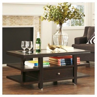 Brookville Cocktail Table Brown – Homelegance | Coffee Pertaining To Brown Cocktail Tables (View 11 of 15)