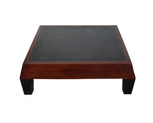 Brown Contemporary Black Geometric Square Straight Legs With Matte Black Coffee Tables (View 11 of 15)