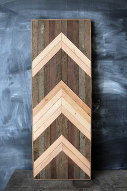 Buy A Custom Made Reclaimed Wood Chevron Wall Art Panel Within Waves Wood Wall Art (View 12 of 15)