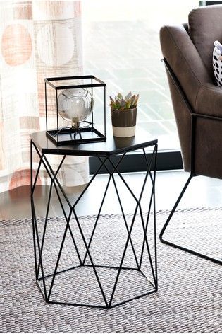 Buy Hexagon Side Table From The Next Uk Online Shop | Side Intended For Square Matte Black Coffee Tables (View 13 of 15)