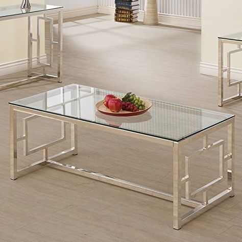 Cairns Coffee Table With Glass Top And Geometric | Glass With Regard To Geometric Coffee Tables (View 2 of 15)