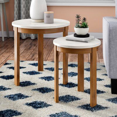 Caison 2 Piece Nesting Tables | Side Table, Nesting Tables With Regard To 2 Piece Modern Nesting Coffee Tables (View 13 of 15)