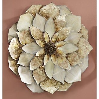 Capiz Flower | Rustic Wall Decor, Large Paper Flowers, Decor Throughout Flowers Wall Art (View 1 of 15)