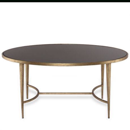 Cft11 – Salvatore Oval Coffee Table – French Brass With Pertaining To Bronze Metal Rectangular Coffee Tables (View 7 of 15)