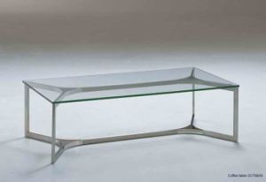 China Stainless Steel Rectanglar Coffee Table With Clear In Clear Glass Top Cocktail Tables (View 12 of 15)