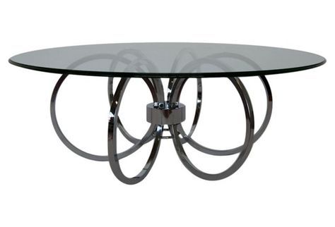 Chrome Circular Cocktail Table | Modern Vintage Furniture With Modern Cocktail Tables (View 11 of 15)