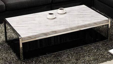 Chrome Coffee Table With White Marble Top Throughout White Marble And Gold Coffee Tables (View 9 of 15)