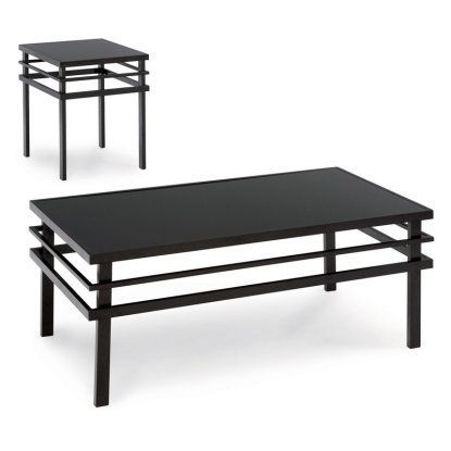 Coaster Furniture 3 Piece Glass Top Coffee Table Set With Regard To Black Round Glass Top Cocktail Tables (View 8 of 15)